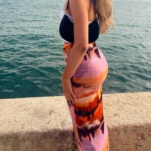 ZARA multicolor maxi skirt